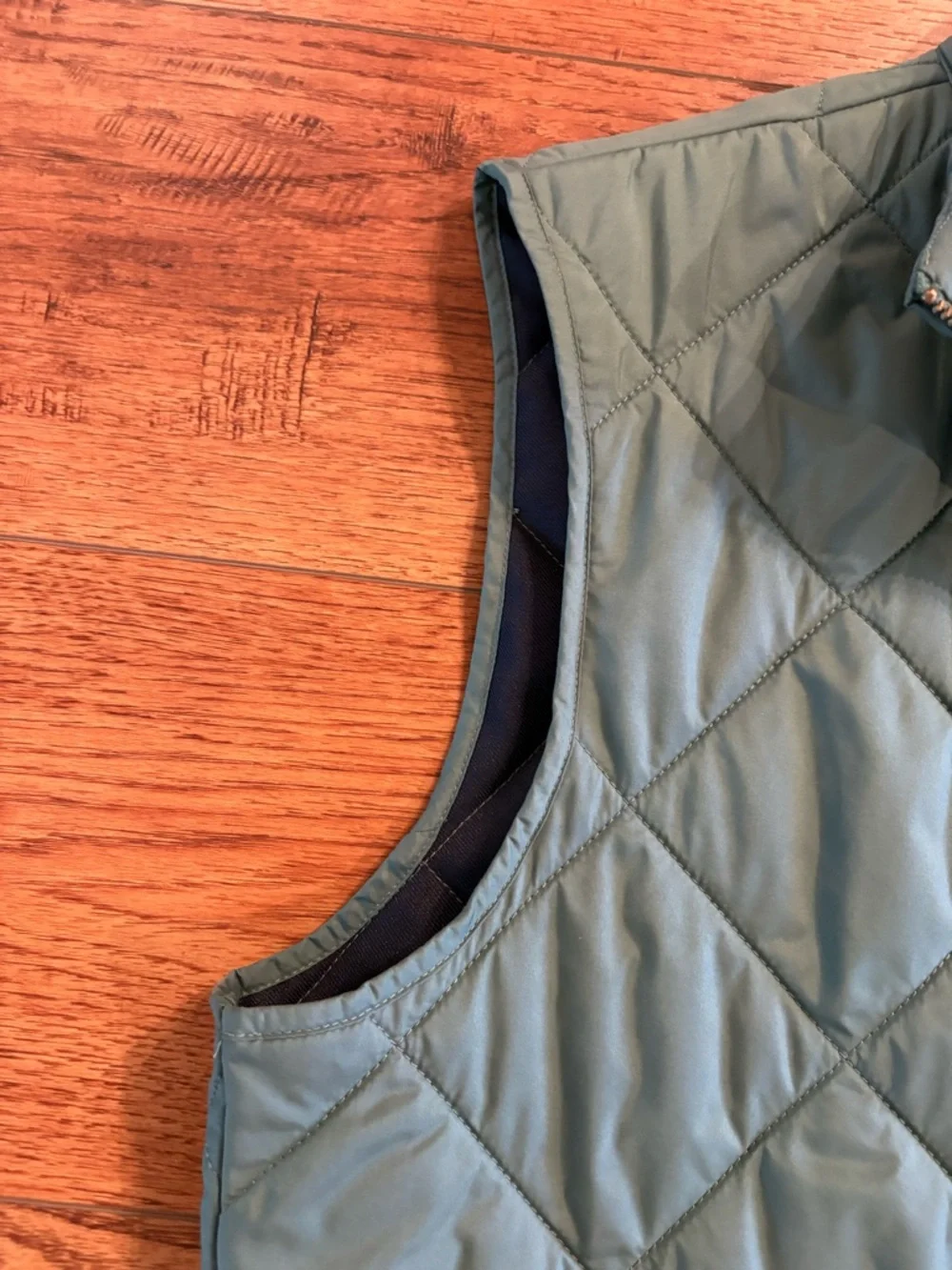 J.Crew Re-Imagined Quilted Vest Large Green